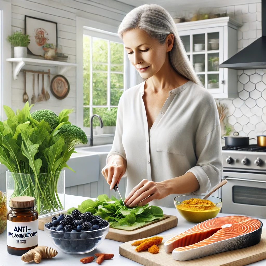 Person preparing an anti-inflammatory meal